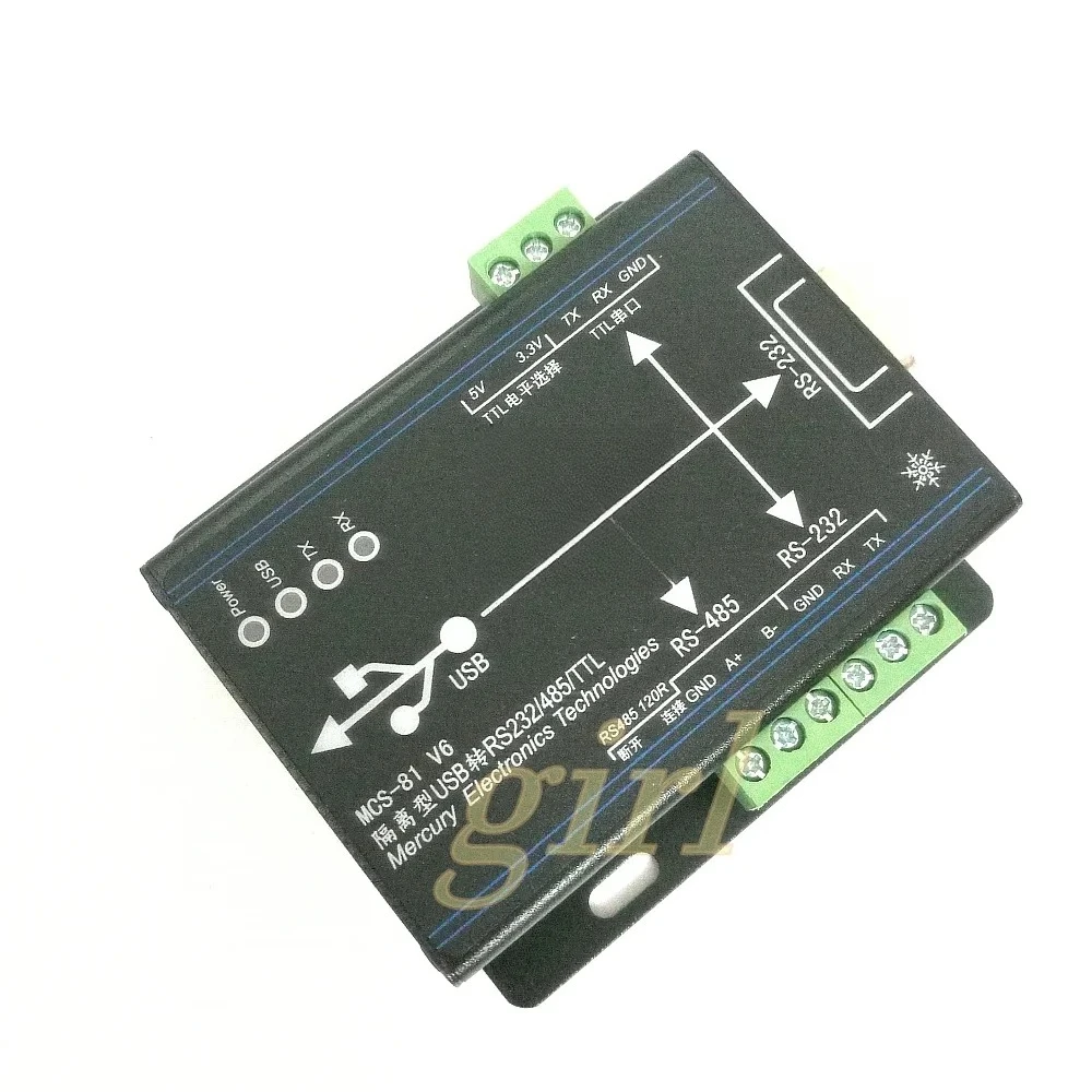 Puerto de serie aislado fotoeléctrico, aislamiento Industrial de alta velocidad, USB a RS232, RS485, TTL