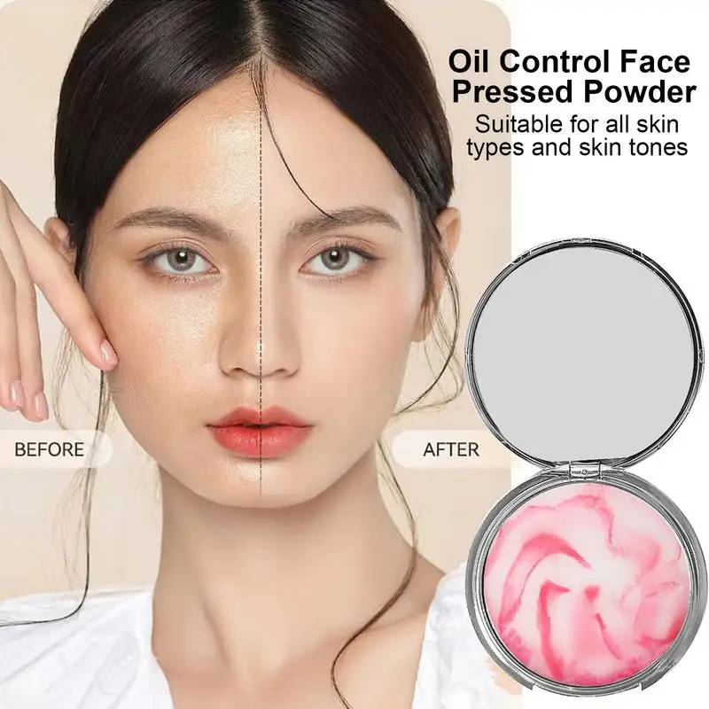 Face Pressed Powder  Oil Control Powder Makeup Pressed Matte Waterproof Long Lasting Concealer Facial Styling Powder Face Makeup