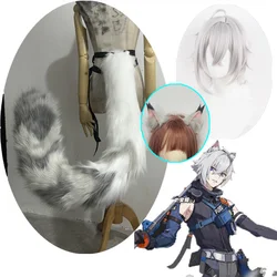 Game Zenless Zone Zero Seth Lowell Cosplay Costume Criminal Investigation TeamHeadgear Pink Ear Tail Man Carnival Party Prop