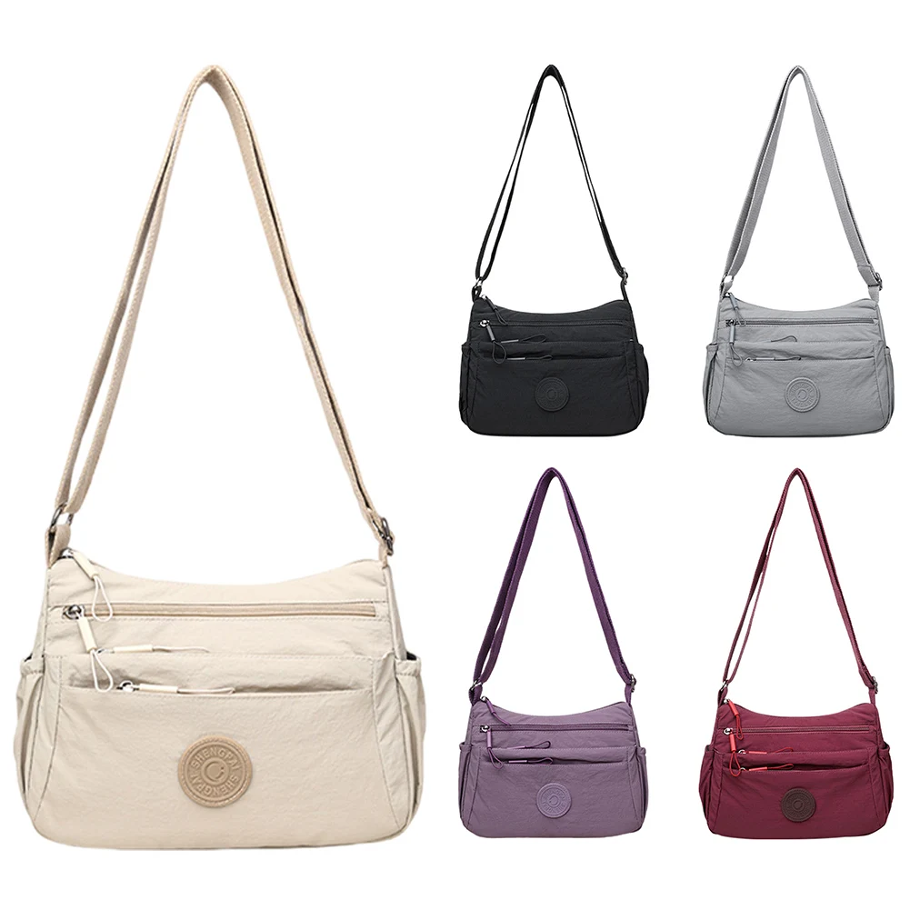 

Women Oxford Versatile Messenger Bag Multi-Pocket Waterproof Satchel Bag Zipper Shoulder Purse for Travel Commuting Daily Use