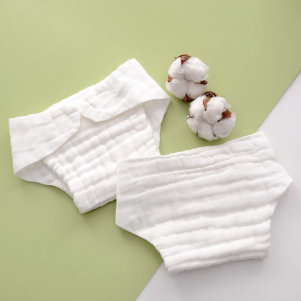 

5 шт. многоразовые детские хлопковые подгузники, моющиеся мягкие тканевые вставки для подгузников, белые для новорожденных, хлопковые подгузники