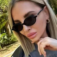 Fashion Oval Retro Sunglasses for Women – Simple Small Frame UV400 Protective Eyewear, Literary Style Luxury Design for Commuting & Travel - Image 6
