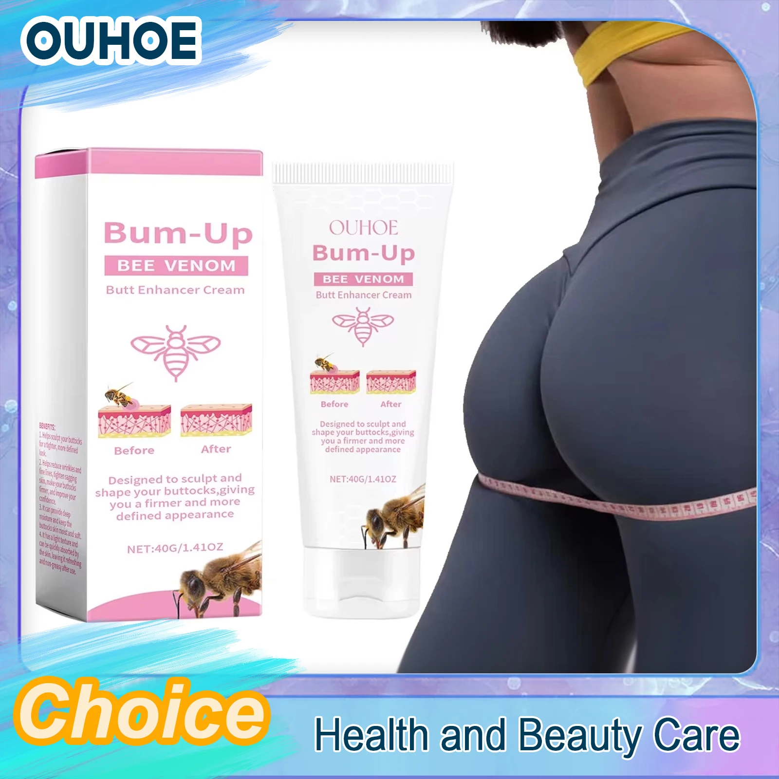 Buttocks Enlargement Cream Butt Lift up Bigger Ass Bum Growth Hip Augmentation Tighten Plumping Firming Sexy Body Massage Lotion