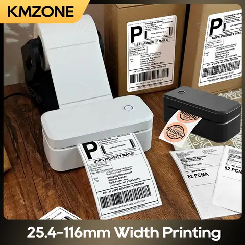 4x6inch Wireless Bluetooth Thermal Label Printer 25.4-116mm Barcode Express Shipping Label Printing for Phone Windows MAC Chorme