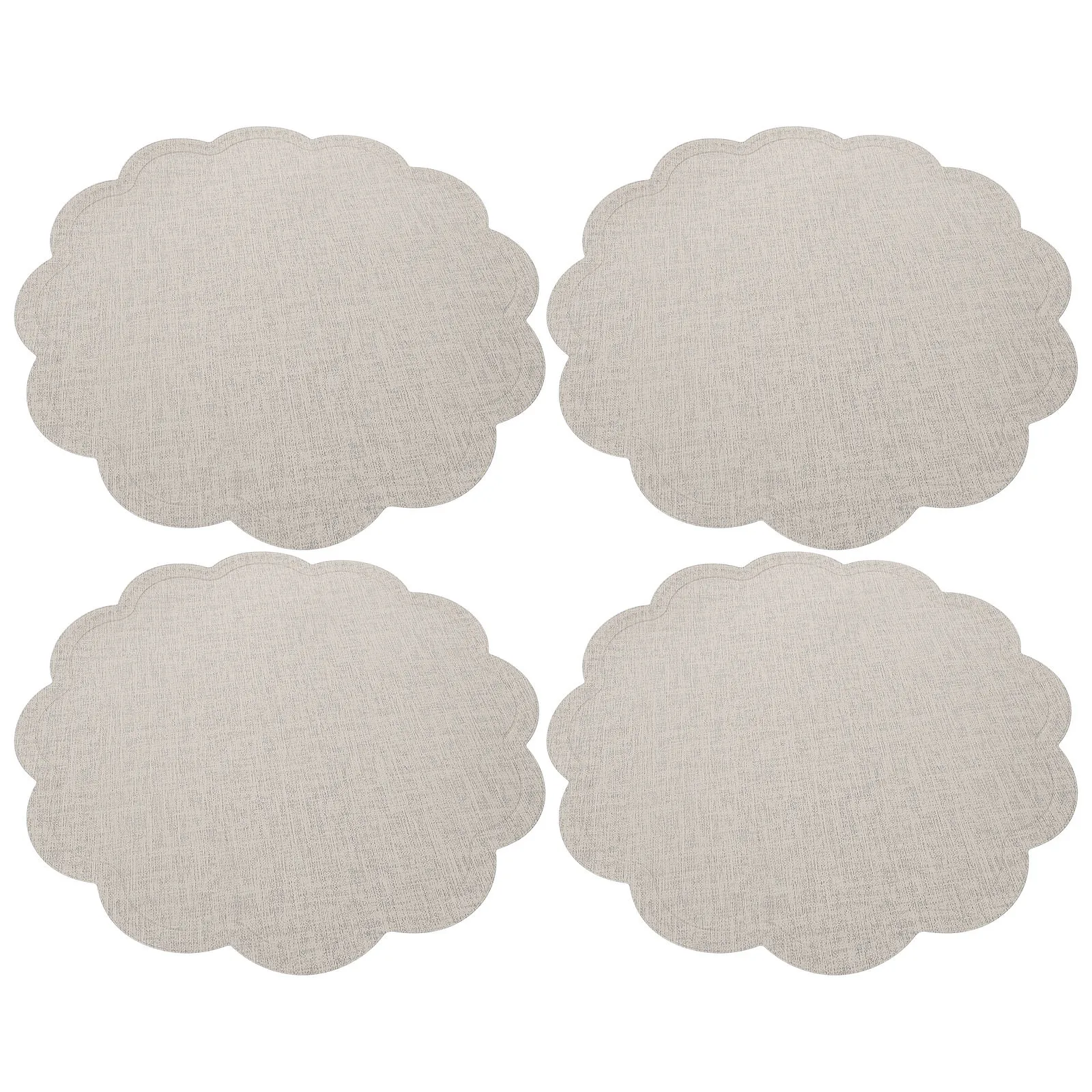 4 قطعة المفارش المضادة للانزلاق مقاومة للحرارة Oilproof حصيرة لطاولة الطعام مطعم فندق أسلوب بسيط Pu المطبخ تحديد الموقع #2