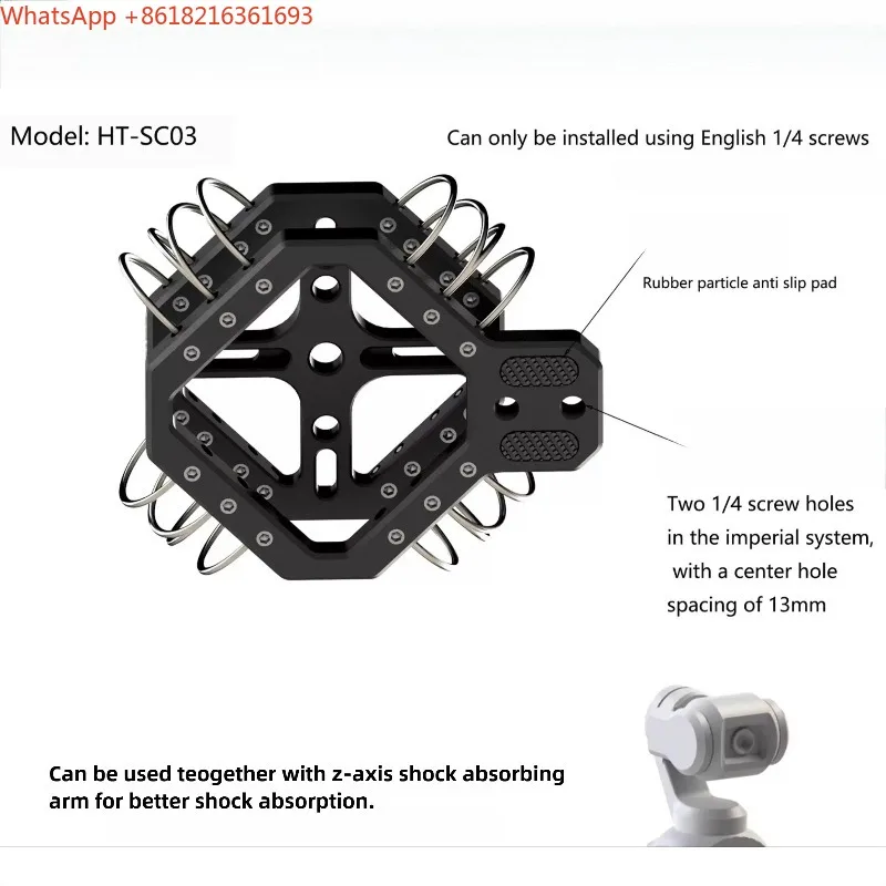 NEW   Sports Camera Stabilizer, High-frequency Shock-absorbing Gimbal, DJI Pocket 3/Action 4/5 and Insta360 X3/X4 Video Isolator