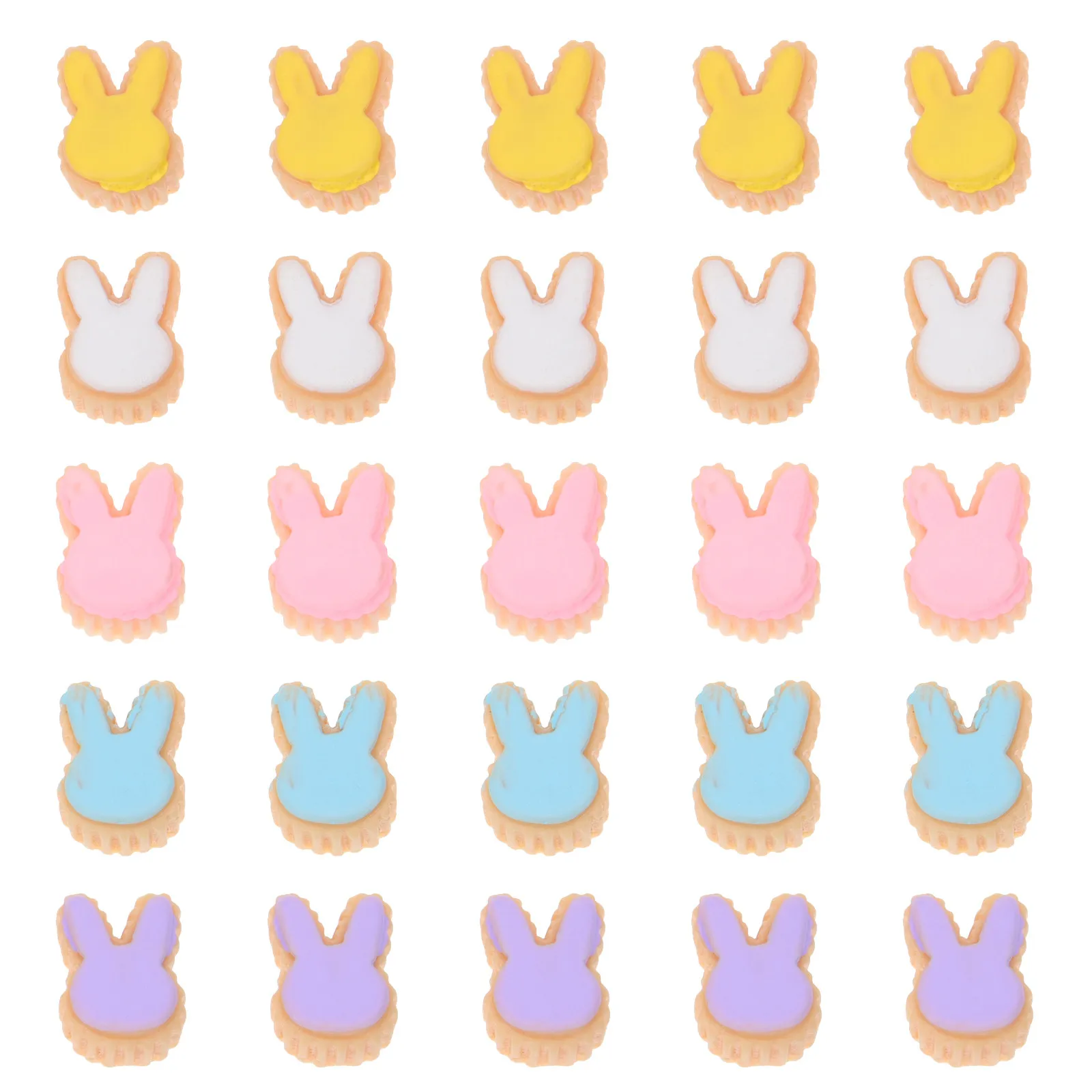 

50 шт. голографических наклеек для ногтей в форме кроликов, аксессуары для DIY-дизайна, для пасхального маникюра, для использования в салонах красоты, милые и модные