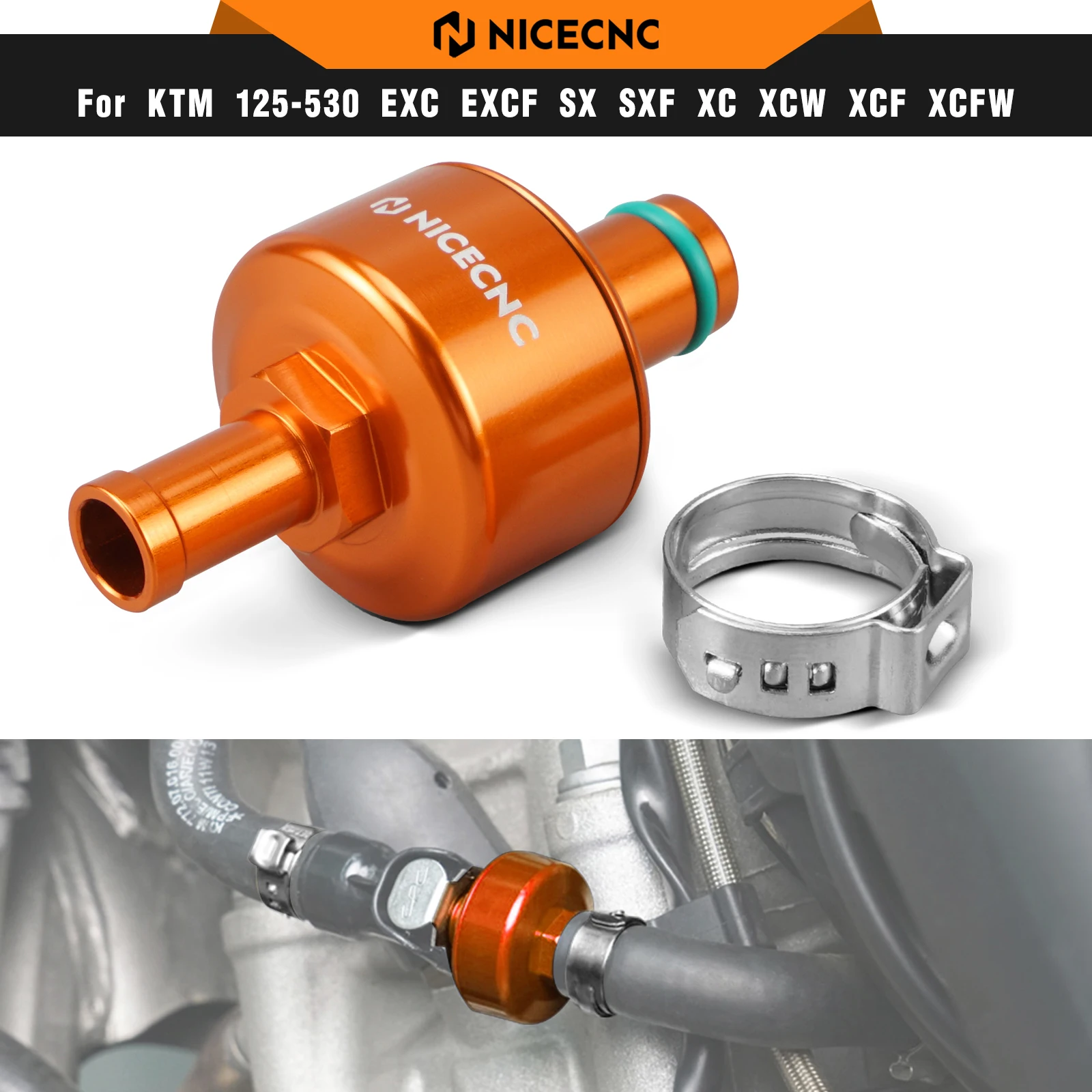 

NICECNC For For KTM TPi EXC 300 250 XCW 2018-2023 Quick Disconnect Fuel Filter For Husqvarna TE 300i TE 250i GasGas EC 300 EC250