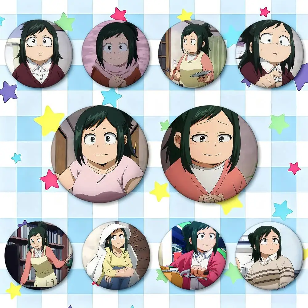Inko Midoriya My Hero Academia Badges 25 32 44 58 75 Mm Round Cosplay Pin Bag Decor Fans Collect Friends Gifts Brooch Souvenir