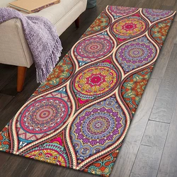 VIKAMA Mandala Eye Kitchen Decorative Floor Mats Laundry Room Non-Slip Home Rugs Washable Bedroom Bathroom Entry Rugs