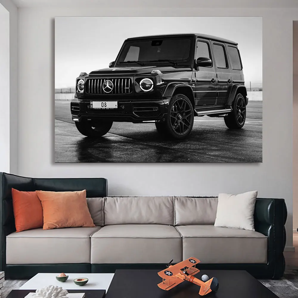 Black And White G63 AMG Luxury Car Posters Canvas Painting Sport Prints Wall Art Pictures For Living Room Home Decoration