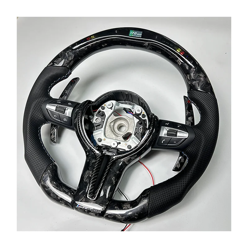 Custom LED Carbon Fiber Steering Wheel M2 M3 M4 M5 M6 F10 F82 F30 F32 M Sport For bmw f10 535i steering wheel