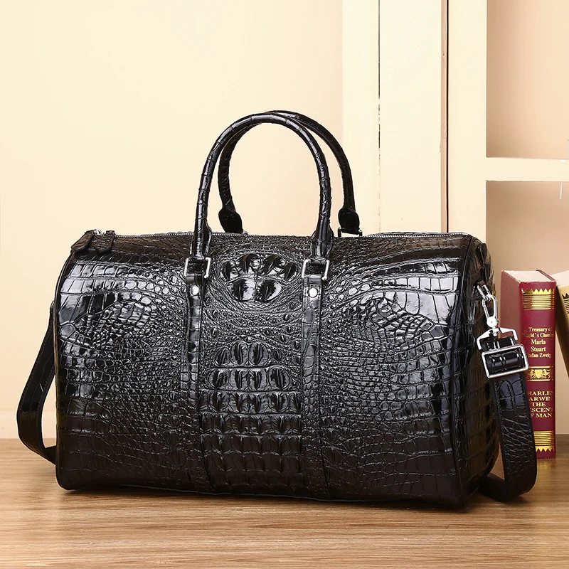 

New Genuine Leather Men's Bag Handbag Large Capacity Travel Bag Big Bone Computer Bag Business One Shoulder Crossbody Bag