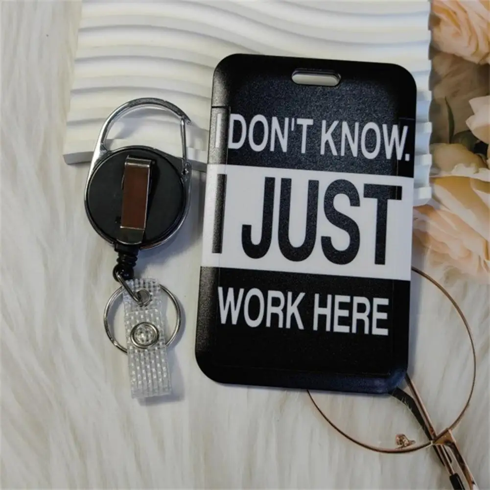 Portátil Retrátil Titular Do Cartão De Identificação, Slide Abrir Bordas Suaves, Nome Tag Tampa Do Cartão, Abastecimento De Escritório, 1 Conjunto