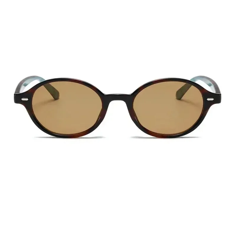 Gafas de sol retro, pequeñas y ovaladas, para mujer y hombre, con detalles de remaches, de diseño moderno, gafas de sol de lujo, protección UV400.