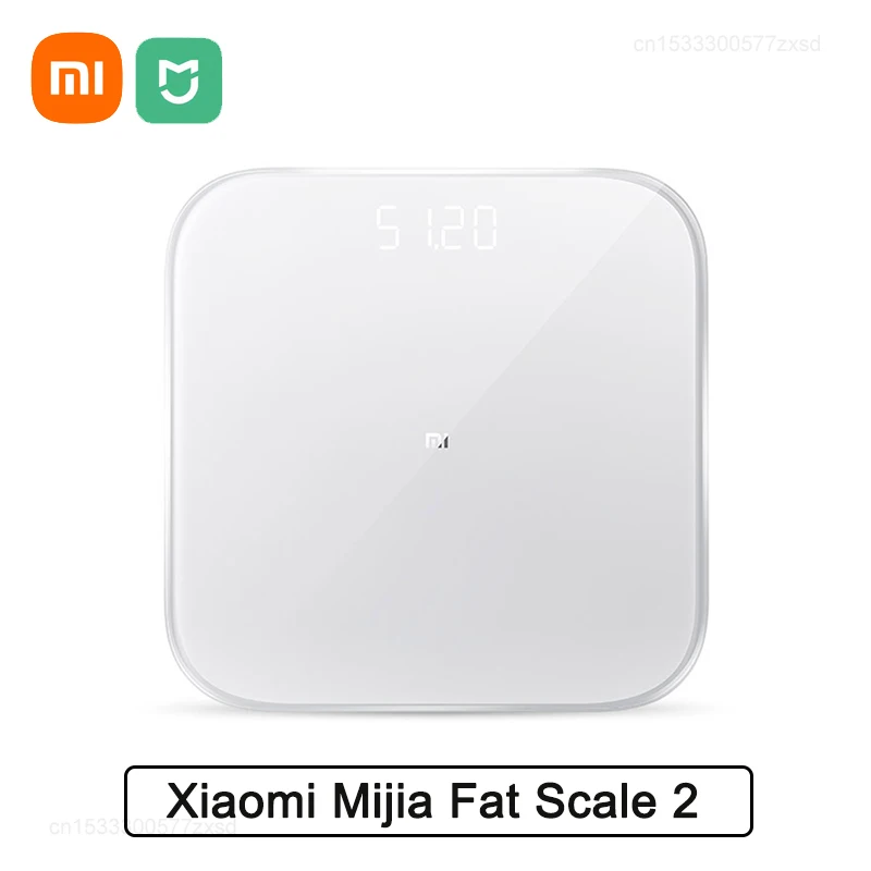 Xiaomi-báscula de grasa Mijia 2, balanza electrónica con pantalla LED, S200, Bluetooth 5,0, composición corporal, aplicación Mi Fit