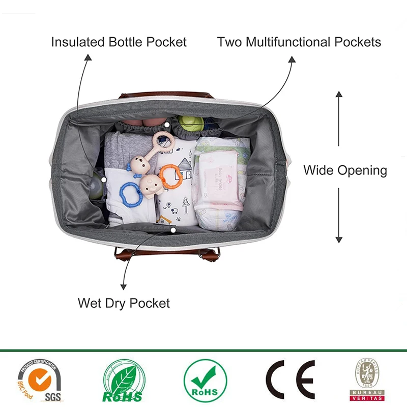 Geestock 3pcs Set Travel Mommy Bag Portable Maternity Bag Large Capacity Mother And Baby Diaper Bag Organizer Pregnant Package