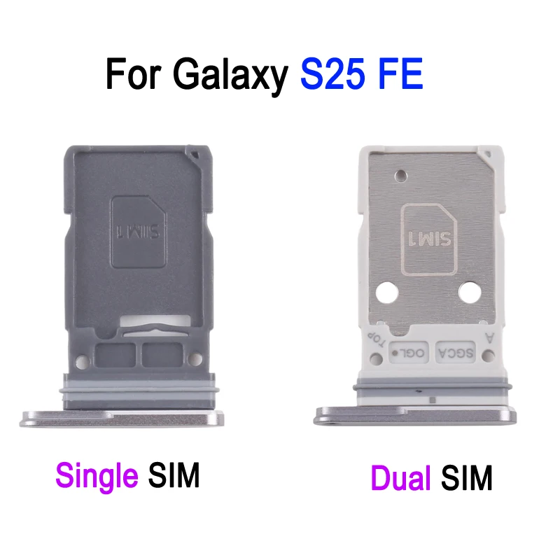 SIM Card Tray For Samsung Galaxy S25 FE SM-S731, Single SIM Card / Dual SIM Card Adapter Replacement Part