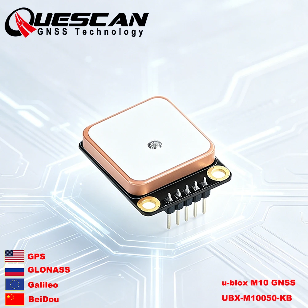 QUESCAN AN3126 M10 GPS GNSS Module for Arduino ESP32 STM32 GPS GLONASS Galileo BeiDou QZSS SBAS Receiver Positioning Module NMEA