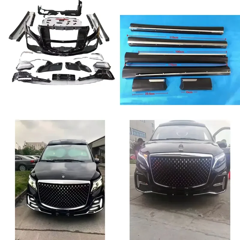 [2026] luxry Classic Design Body Kit Rear Bumper Mesh Side Skirts Suitable for Vito Modified Car V250 V260 W447