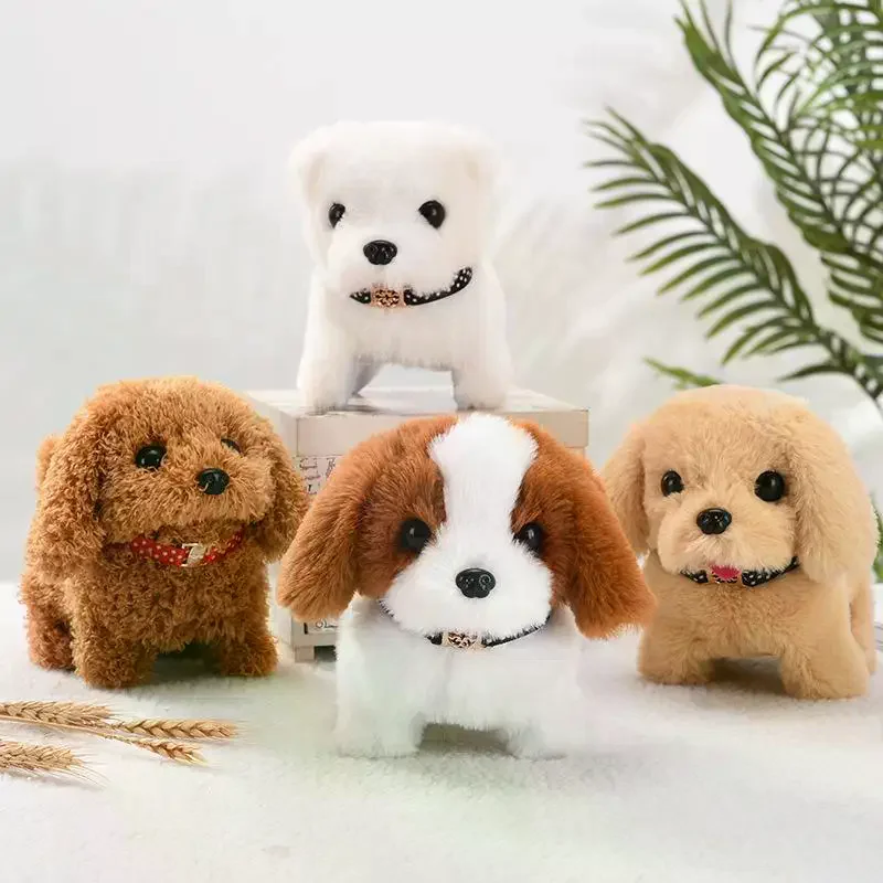 Peluche interactive pour tout-petits – Chien marche, aboiement avec laisse, cadeau parfait pour enfants