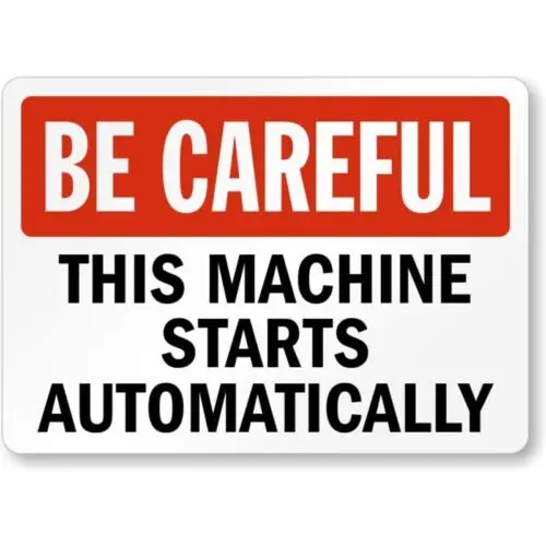 Automatic Machine Aluminum Weatherproof Sign p1012-Aluminum
