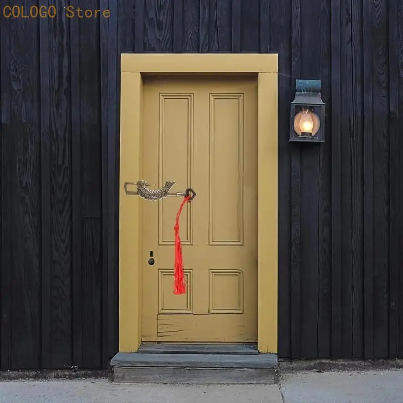 Бронзовая рыба форма винтажных замков антикварного стиля замок маленький для деревянных чемоданов d0ld