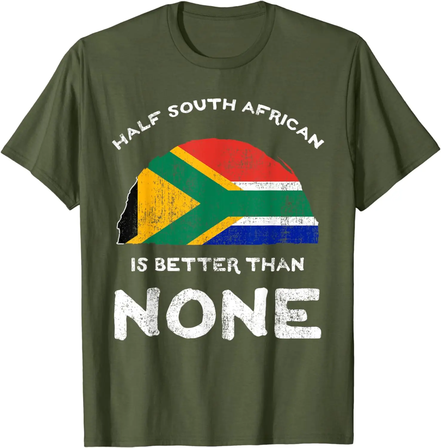 Half South African Is Better Than None RSA Heritage DNA T-Shirt South African Flag Print Pride Party T-shirt Unisex Streetwear