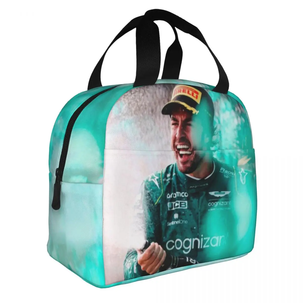 F-Fernando Alonsos Lunch Bag for School Waterproof Picnic Thermal Cooler Insulated Lunch Box Women Kids Tote Bags