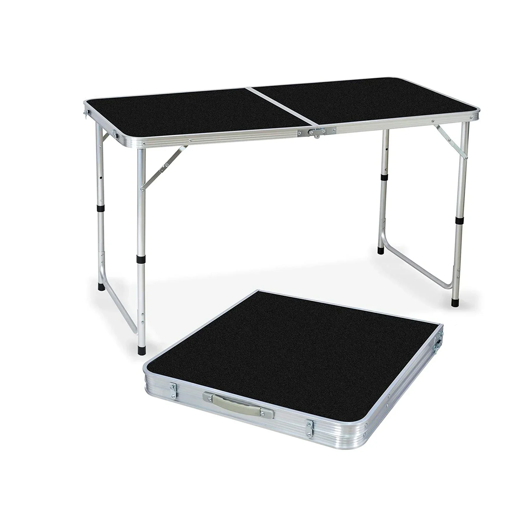 4ft Folding Camping Table Portable, 47 Inch Aluminium Picnic Table Easy To Setup, 47 Inch Beach Table Foldable Light Weight