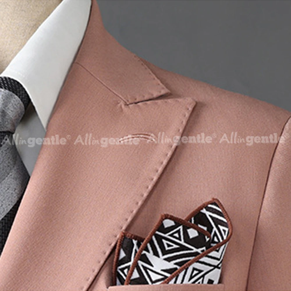 3 Piece Suit Men Double-Breasted Slim Fit Formal Wedding Long Sleeve Mens Suits Dress Groom Business Party Attire