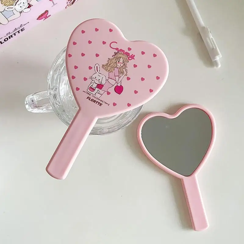 Kawaii Cute Mikko Handheld Mirror Cosmetic Mirror Portable Desktop Decoration Ins Cute Girls Toys Birthday Gift For Girlfriend