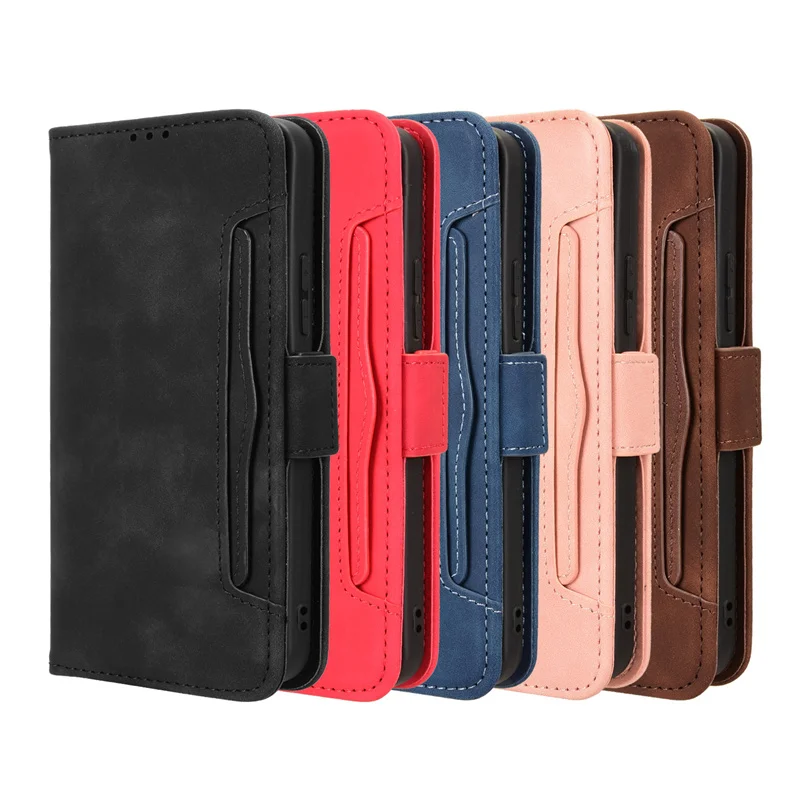 Para T-Mobile T Phone 3 Flip Cartera de cuero magnética cierre libro Flip funda con soporte para múltiples tarjetas para T-Mobile REVVL 8 5G bolsas de teléfono