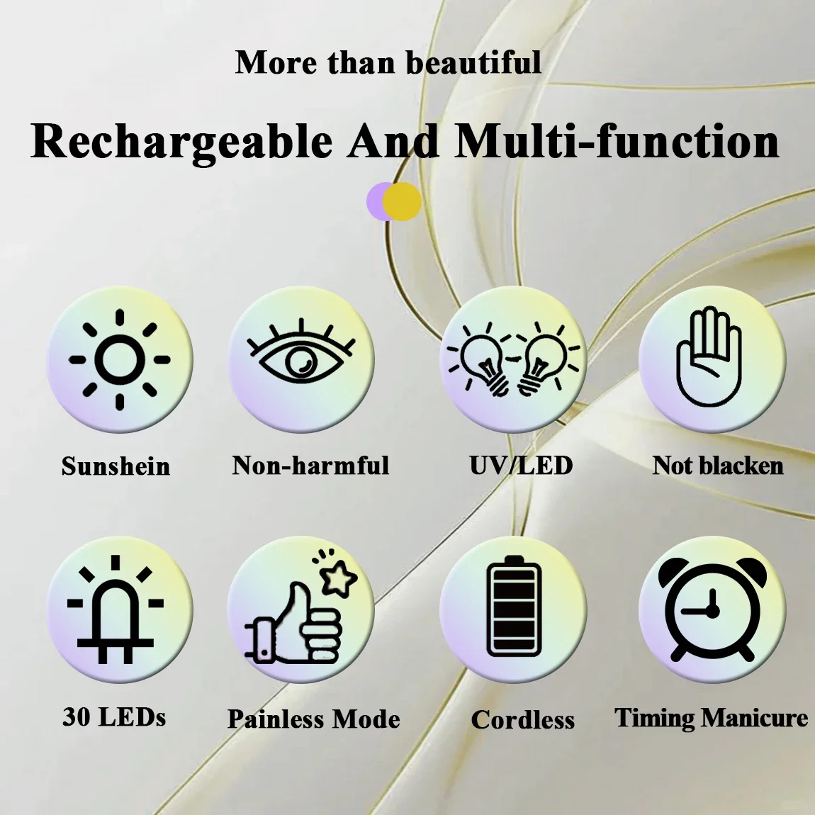 Novo recarregável uv led lâmpada de unhas secador com display inteligente lâmpada de secagem de unhas para todos os gel polonês profissional equipamentos de unhas