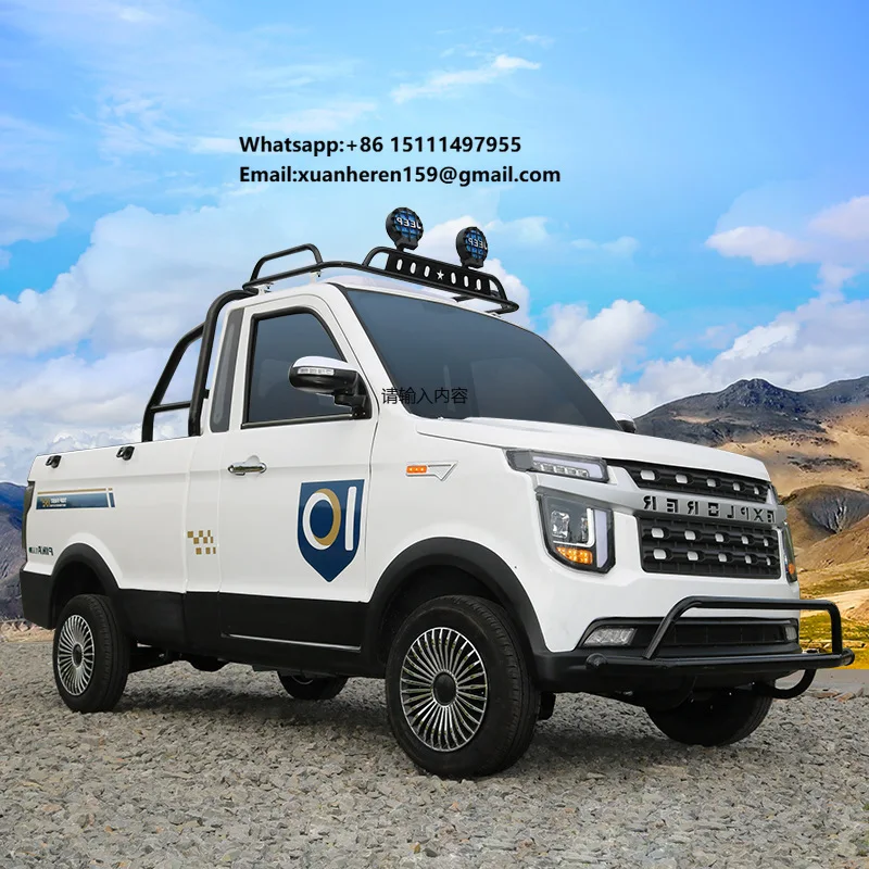 DomeRide Low Speed 4-Wheeler Electric Pickup Truck Customizable Configuration for Carrying Camping Gear Off-road Trips