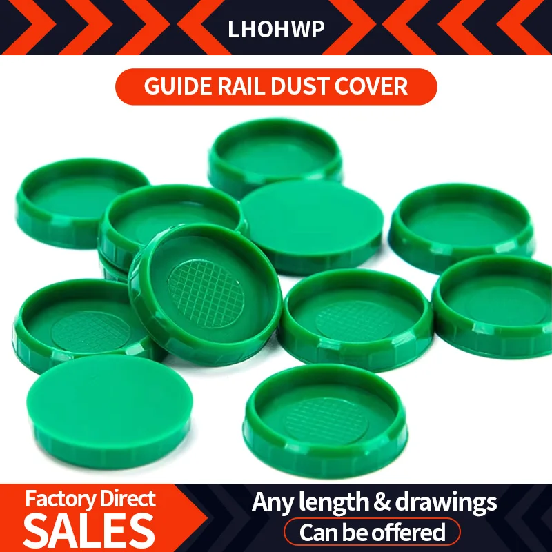 Dust Cover 100PCS HGR/EGR Linear Guide Dust Cover Screw Hole Cap Guide Seal Green Dust Cap