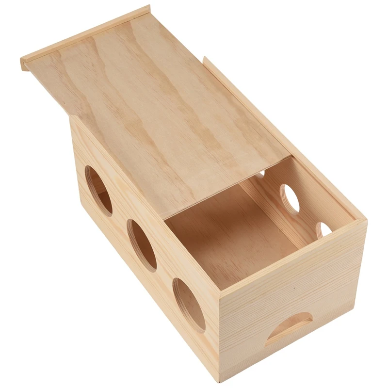 Wood Style Cable Organizer Box, Wire Organizer Home And Office Cable Organizer For TV, Computer Hide And Power Strip