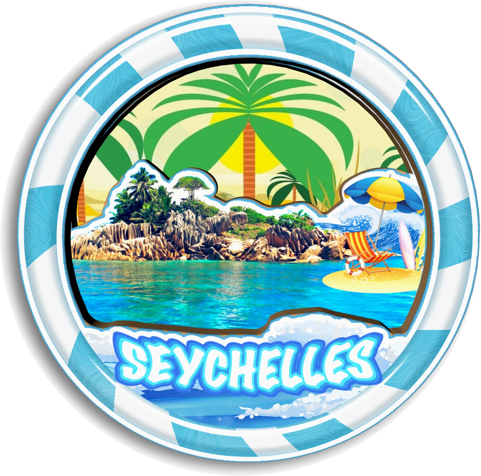 فيكتوريا بو فالون لا ديج جزيرة بريلين ماهي جزيرة باي لازاري أنس فولبرت سيشيلز مغناطيس الثلاجة هدية تذكارية للسفر #3