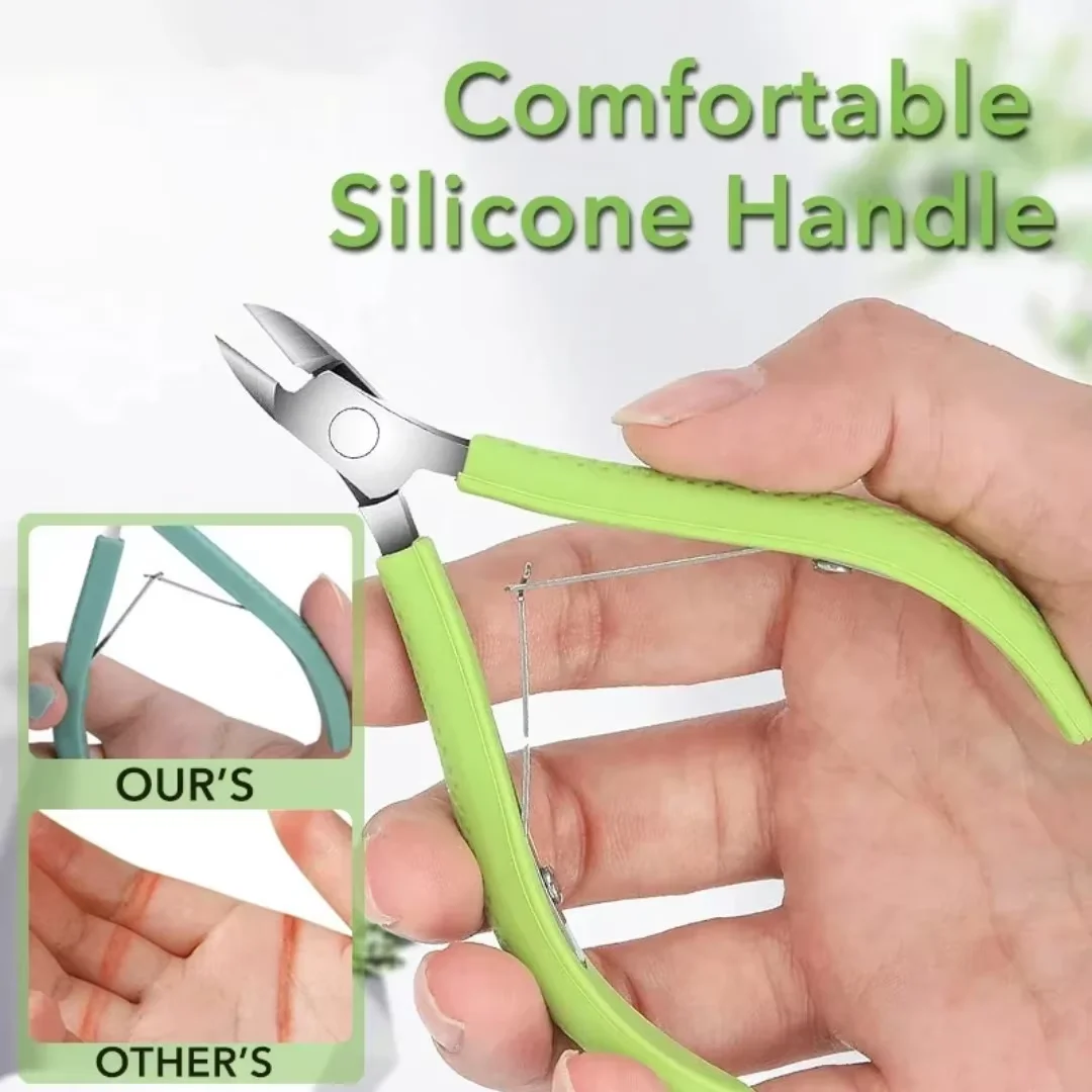 Pinças de cutícula cortador de unhas para aço inoxidável encravado manicure tesoura de cutícula antiderrapante removedor de pele morta ferramentas de pedicure quente