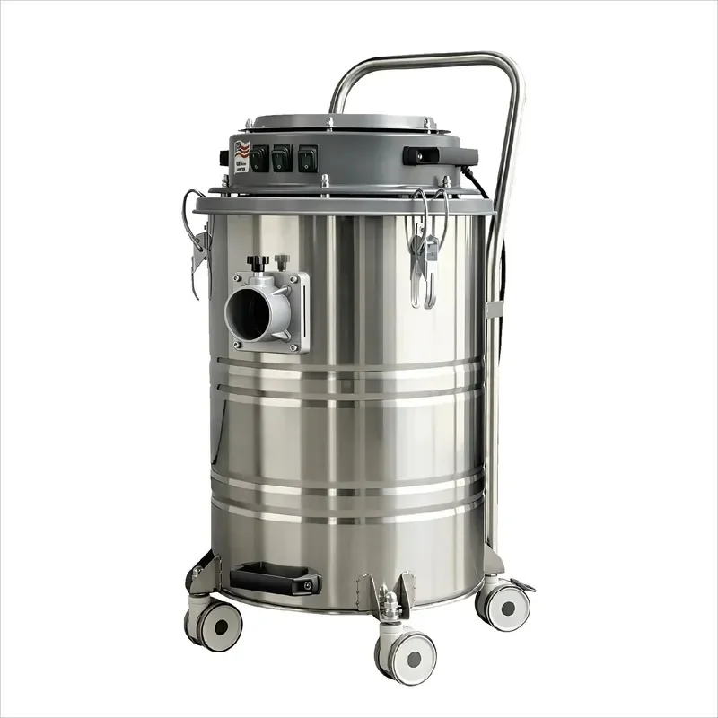 Industrial Vacuum Cleaner High Power Three Motors Manual Dust Shaking 70L Large Capacity Easy Operation