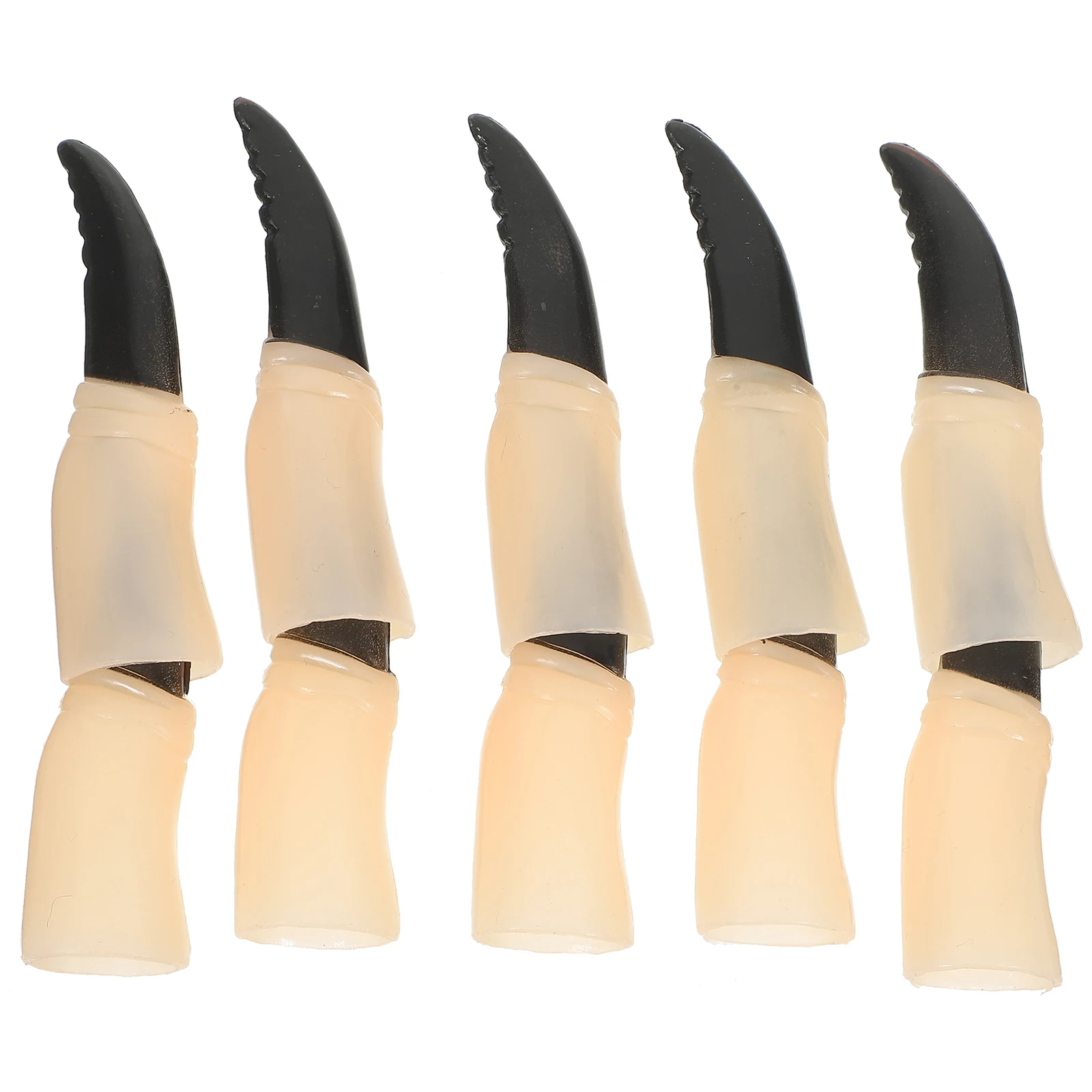 

10pcs Halloween Witch Black Covers Flesh Spooky Witch Nails Props Adult Cosplay Scary Claw Stickers Party Supplies