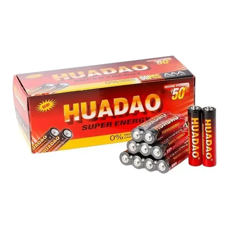 Huadao 2024NEW 1.5V AAA Disposable Alkaline Dry Battery for Led Light Toy Mp3 Camera Flash Razor CD PlayerWirelessMouseKeyboard