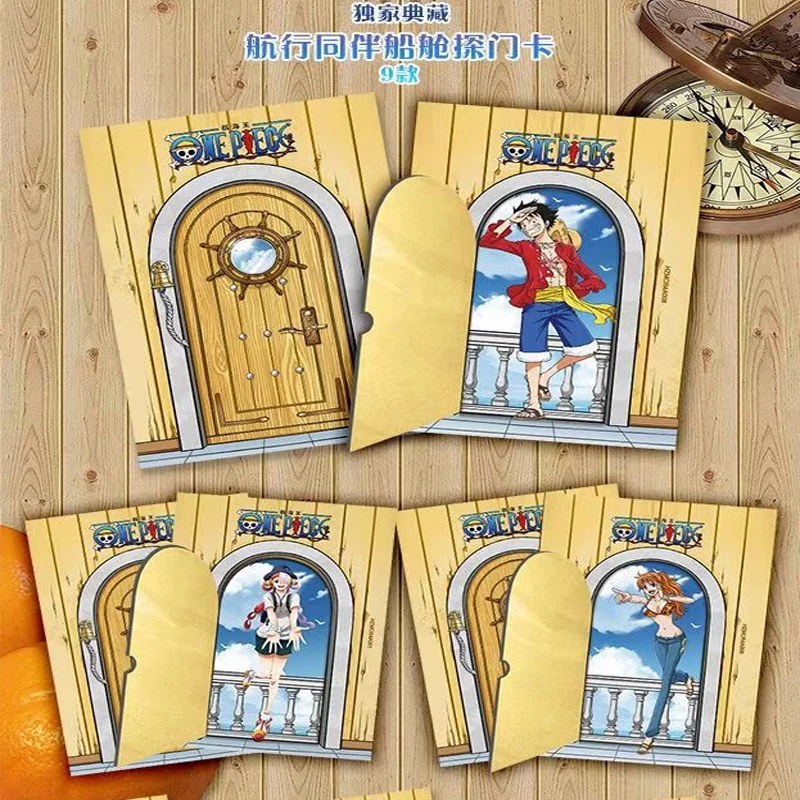 Boîte de rappel de cartes de collection One Piece, cartes à collectionner Anime rares, édition d'art doré, certificats de dessin animé, vente en gros