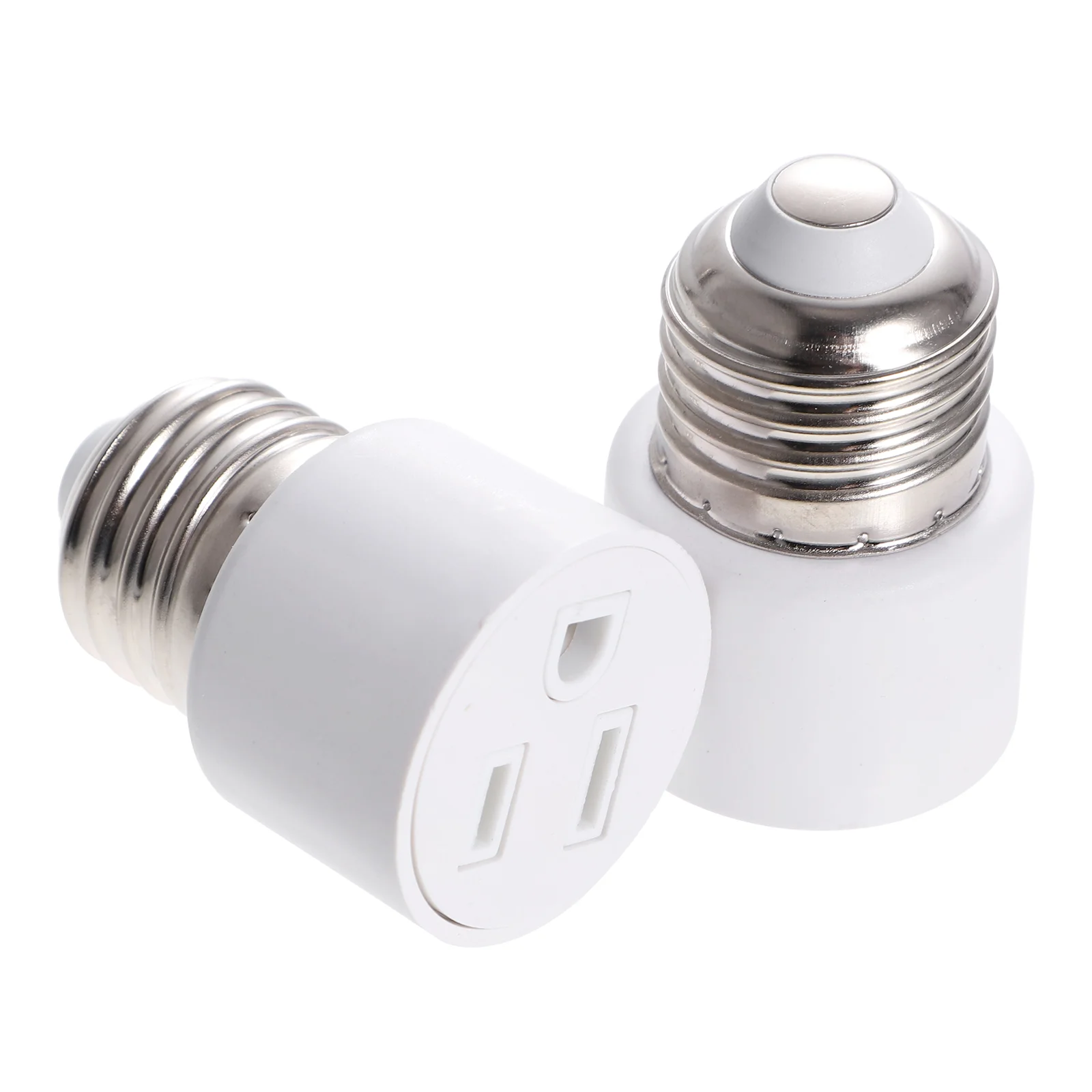 

2 Pcs Outdoor Light with Outlet E27 Converter Bulb Socket to Splitter Plug Adapter