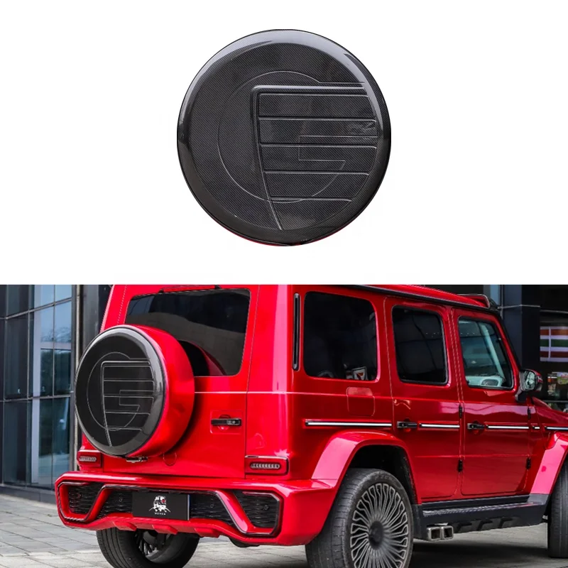 

Для G-Class W464 2019+ Защитный чехол для запасного колеса Poseidon, аксессуары для автомобиля из сухого карбона