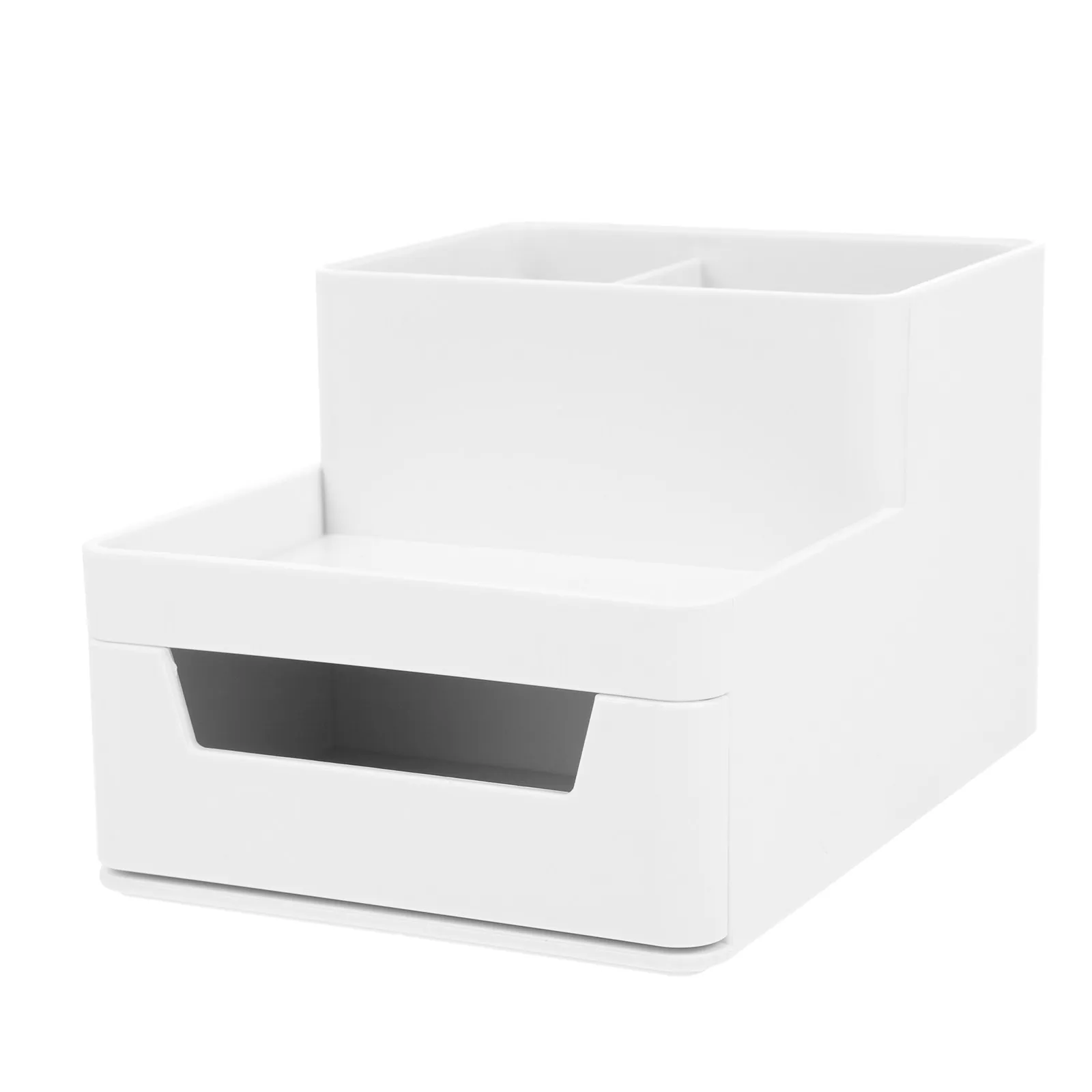 

Household Stationery Container Plastic Desktop Storage Box Modern Organizer for Office Desk Pencil Holder Compact Plastic