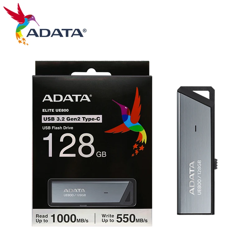 ADATA USB 3.2 Type-C Pen Drive Original AELI-UE800 USB Pen Drive 128GB 256GB 512GB 1TB Max 1000Mb/s Memory Stick Flash U Disk