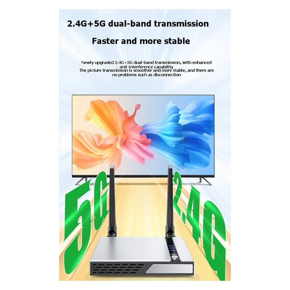 [VALUE PACK]5G 50M Wireless -Compatible Extender Video Transmitter and Receiver Screen Switch for Camera PC to TV-Stick