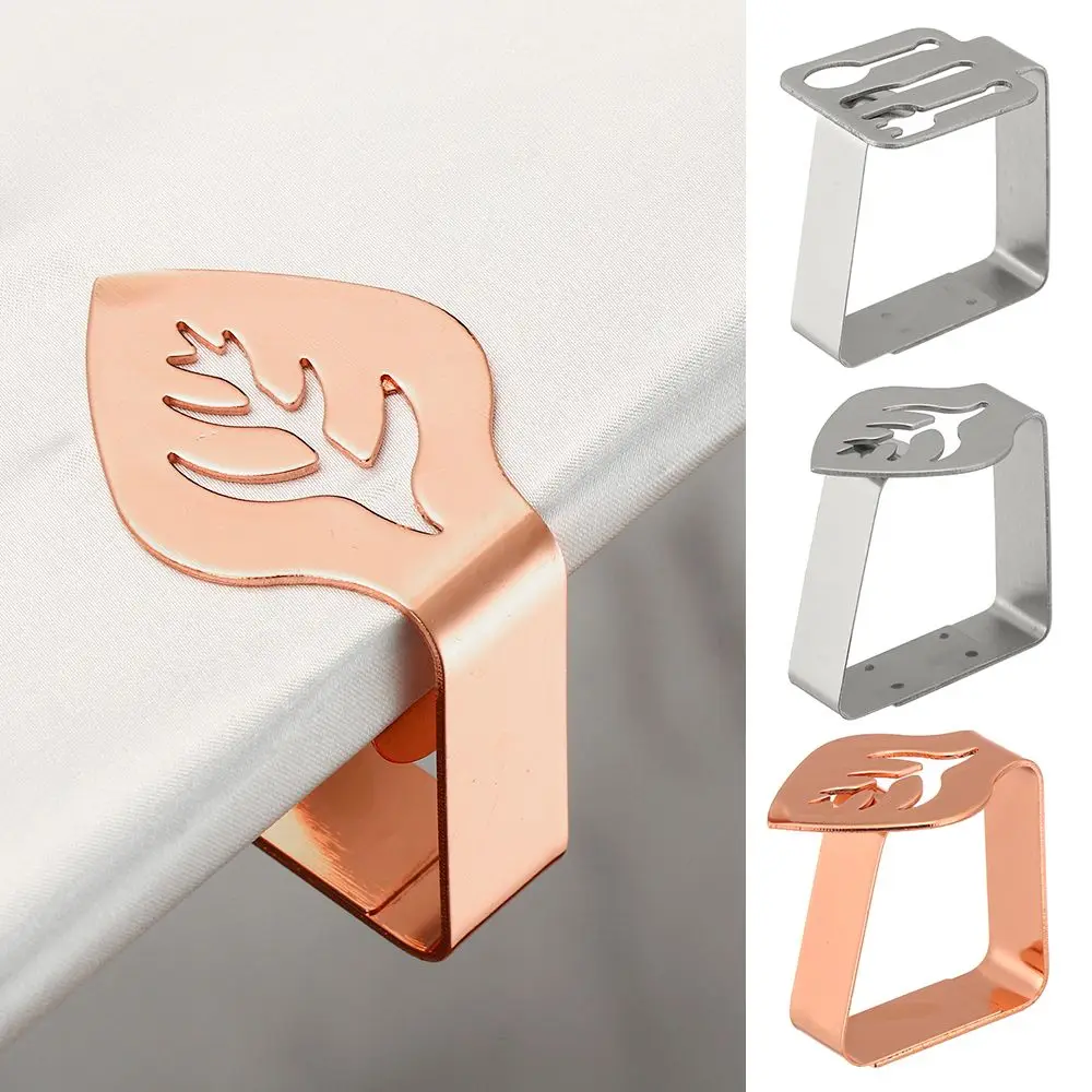 Stainless Steel Tablecloth Clips Wedding Tablecloth Stable Clamp Holder Table Cover Fixed Windproof Clip Desktop Kitchen Decor