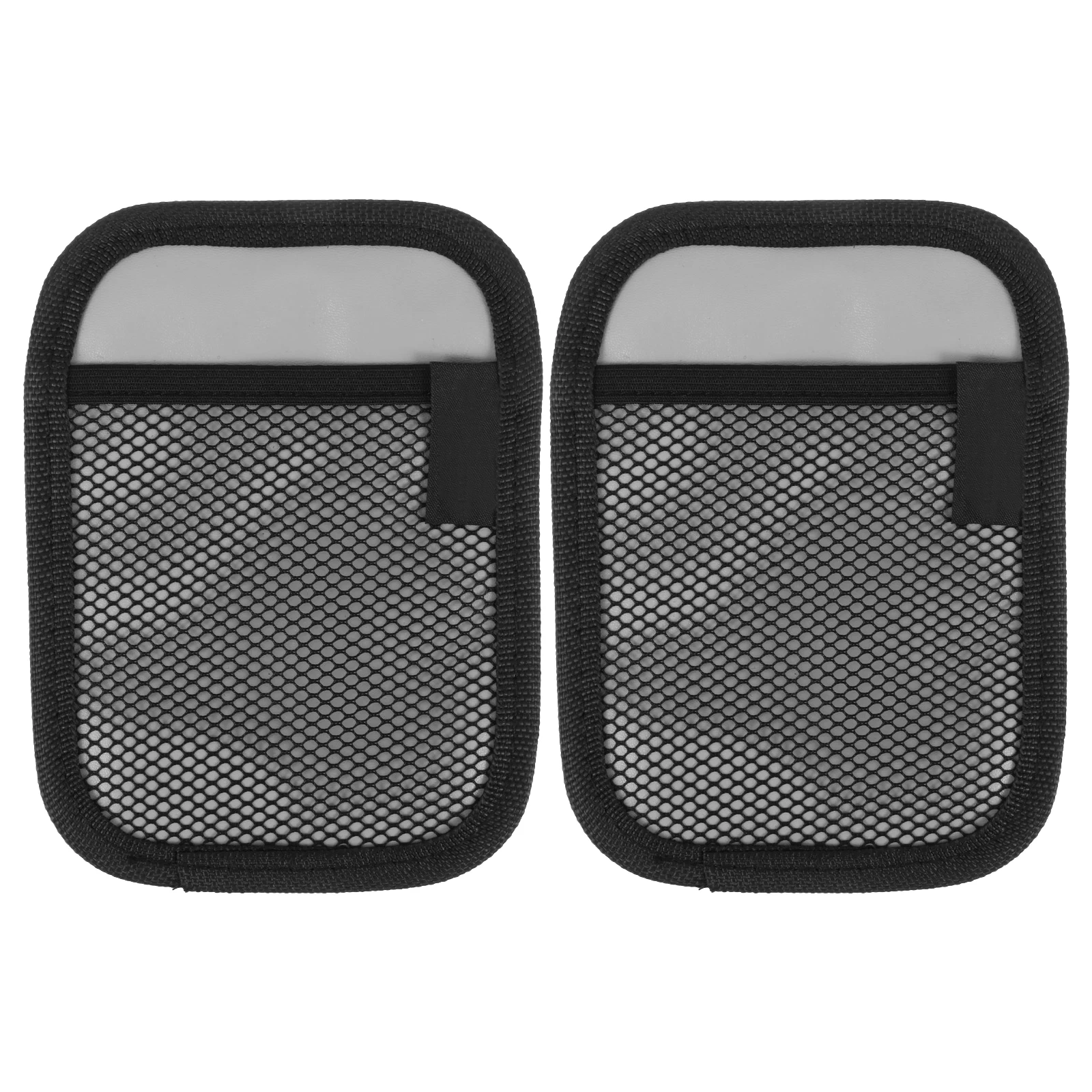 

2pcs Phone Storage Bag PU Large Black Multifunctional Seat ganizer Sticky Mounted Pouch Automobile Sundries
